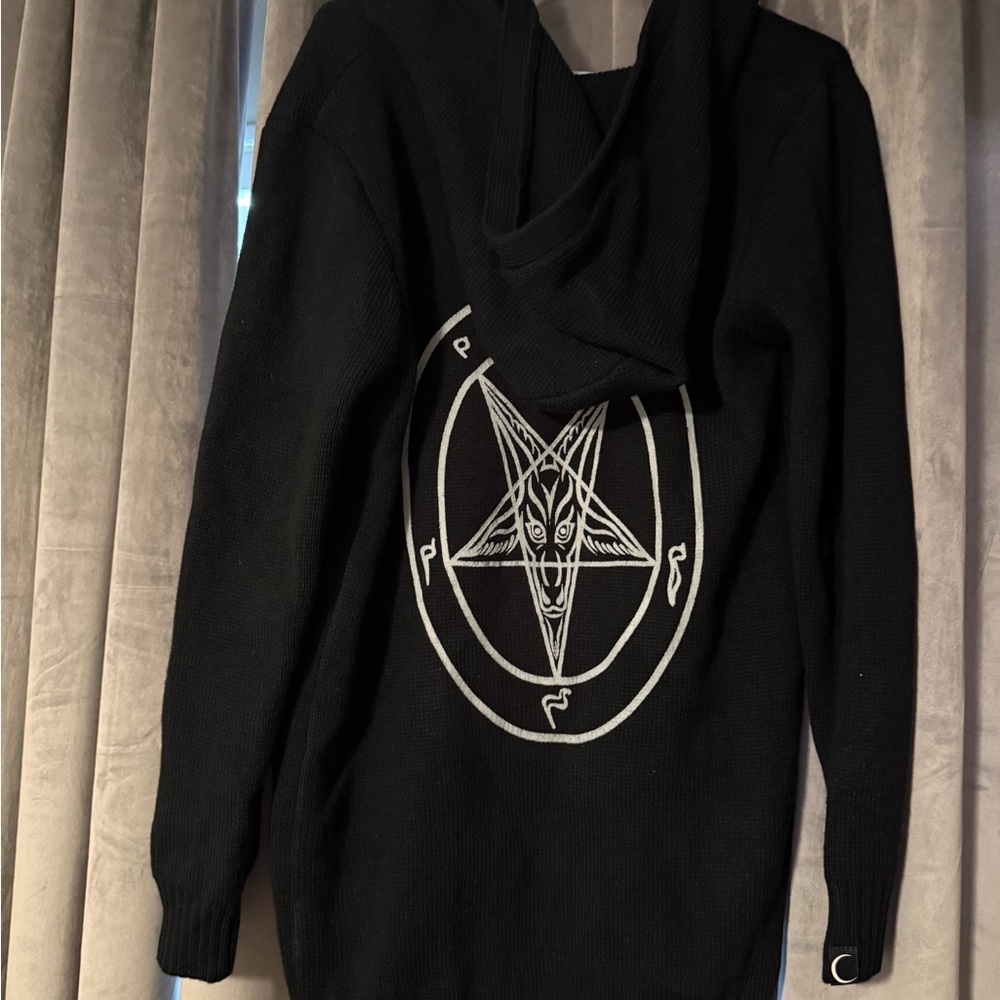 Killstar hooded baphomet cardigan